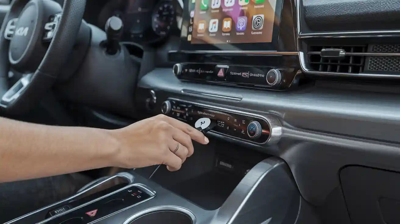 Step-by-step guide to install and pair a Bluetooth CarPlay adapter in Kia Seltos