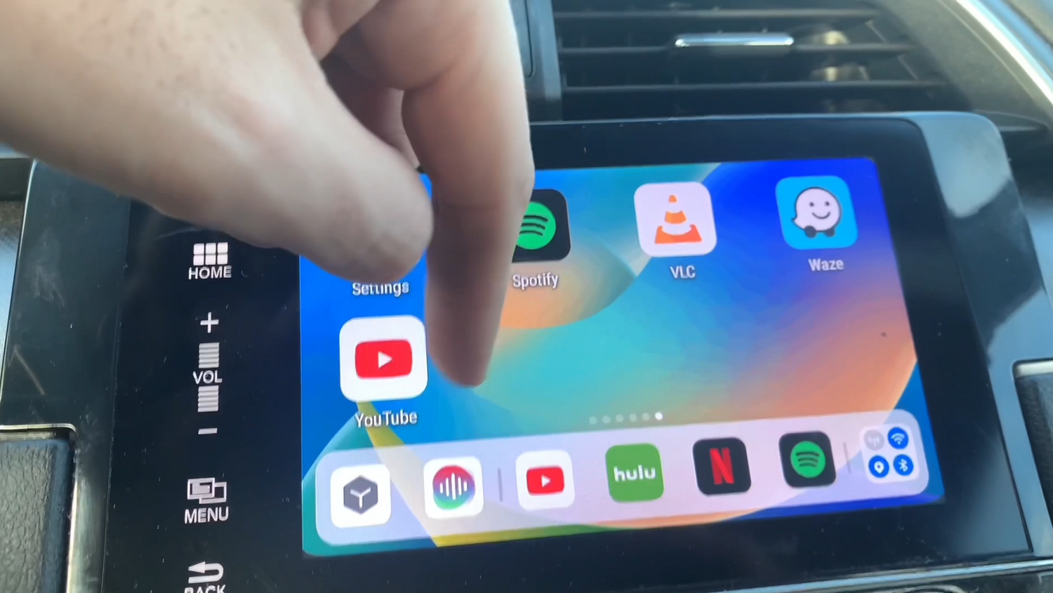Navigating a carplay