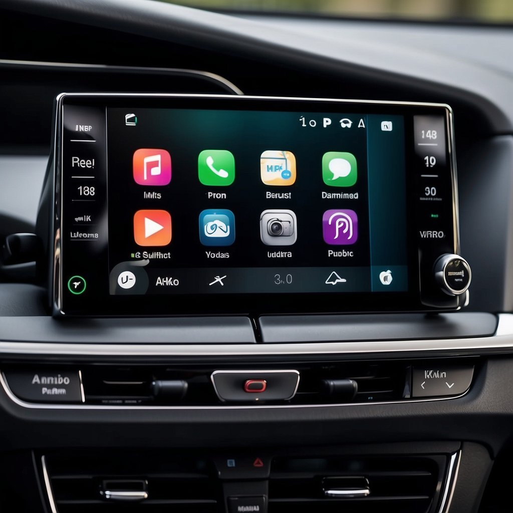 Apple CarPlay and Android Auto comparison illustration