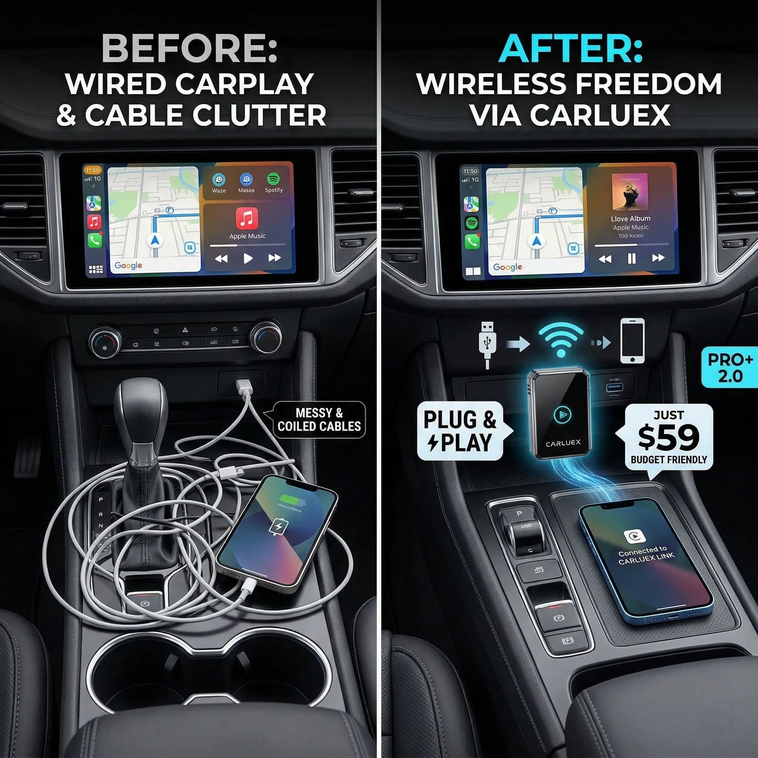 Add wireless CarPlay adapter 2026 – CARLUEX LINK $59 fix wired cars seamless upgrade no Apple fault solutions