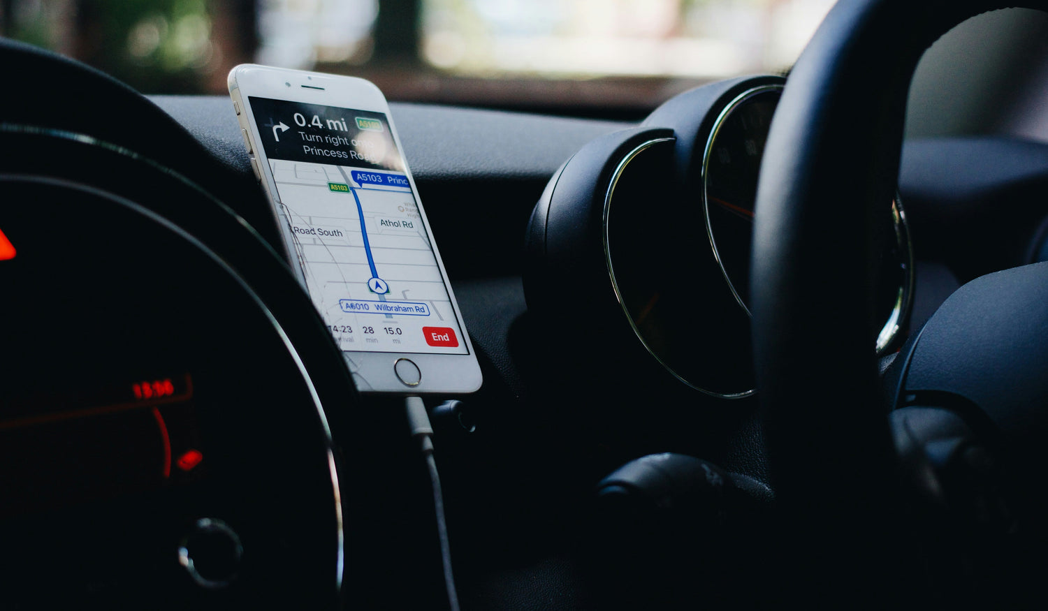 guide on using car's navigation system with iPhone