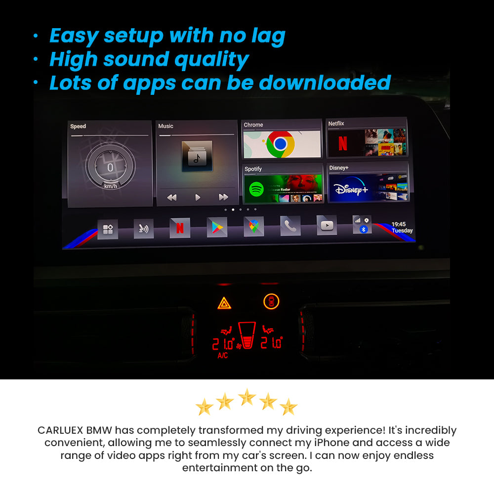 Experience wireless Android Auto with CARLUEX for BMW