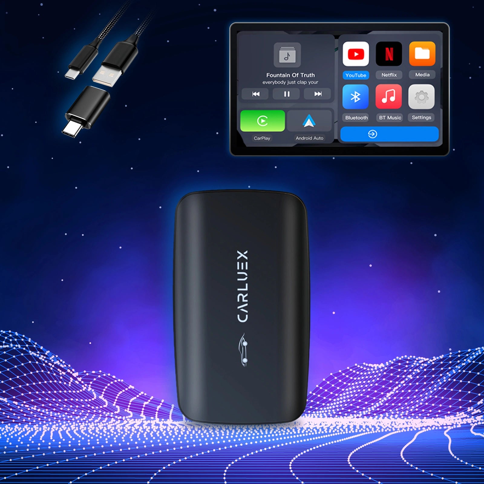 CARLUEX GO Wireless CarPlay/Android Auto Adapter