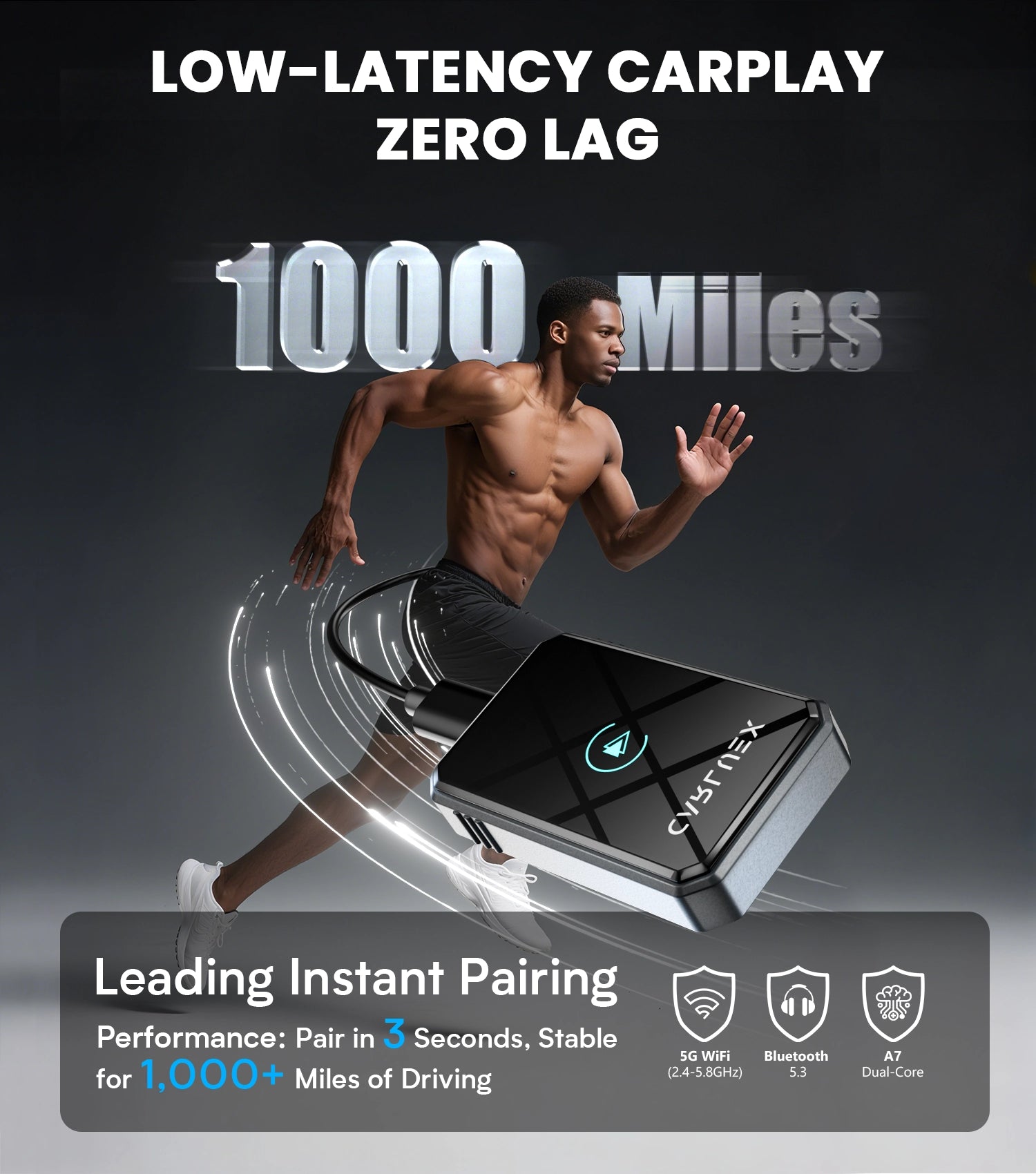 CARLUEX LINK Wireless CarPlay and Android Auto Adapter