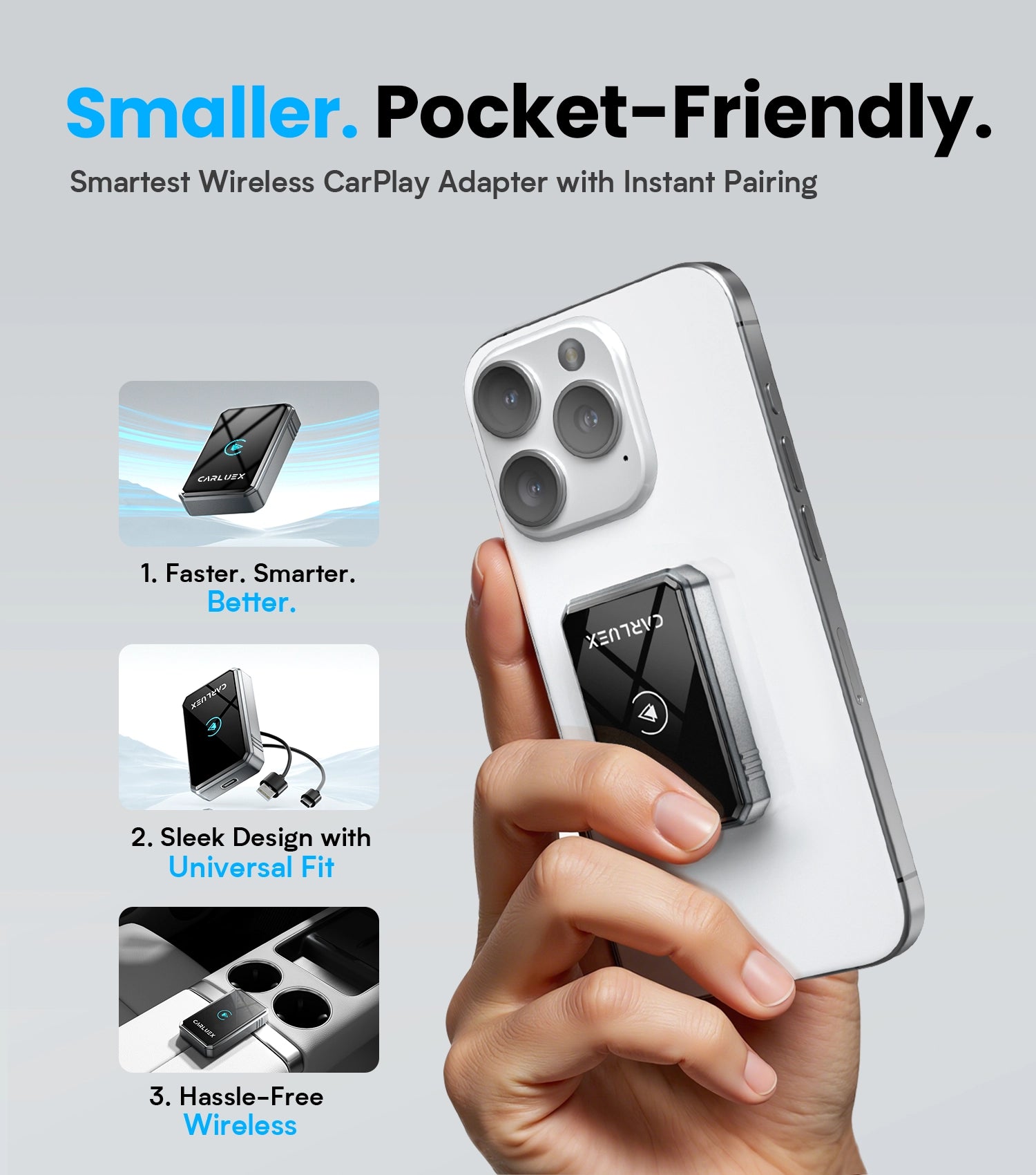 CARLUEX LINK Wireless CarPlay and Android Auto Adapter