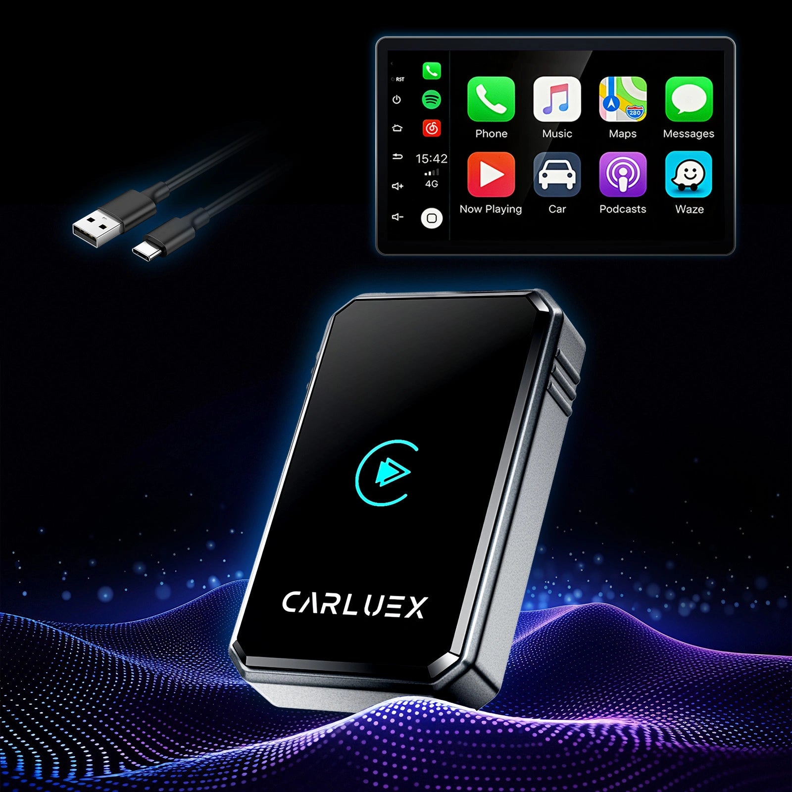 CARLUEX LINK Wireless CarPlay and Android Auto Adapter