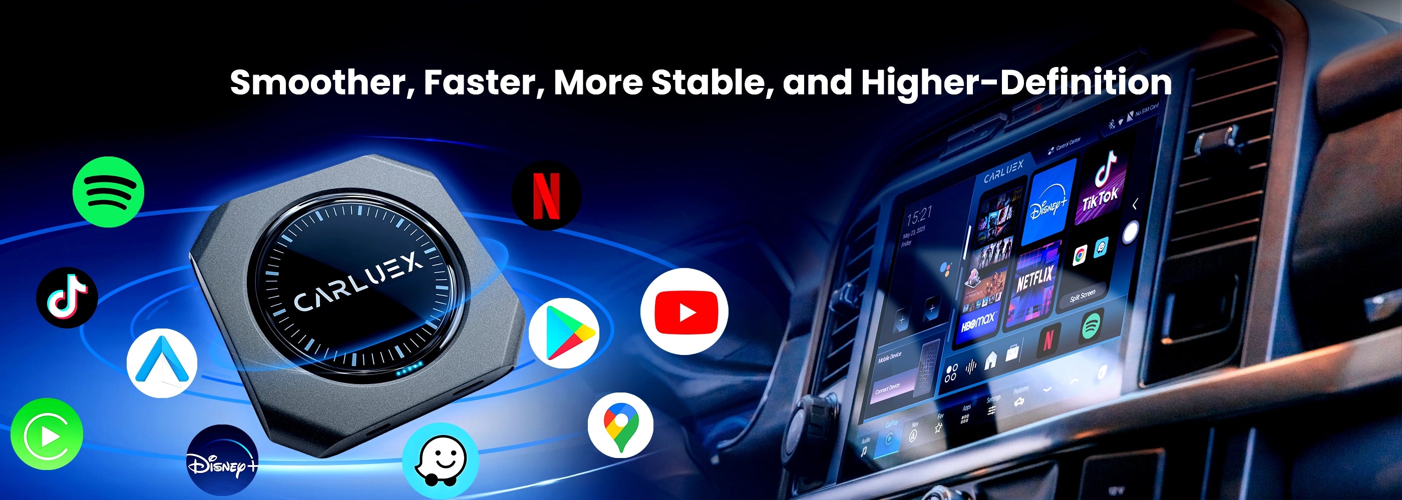 Plug in and watch movie on your car's display screen.