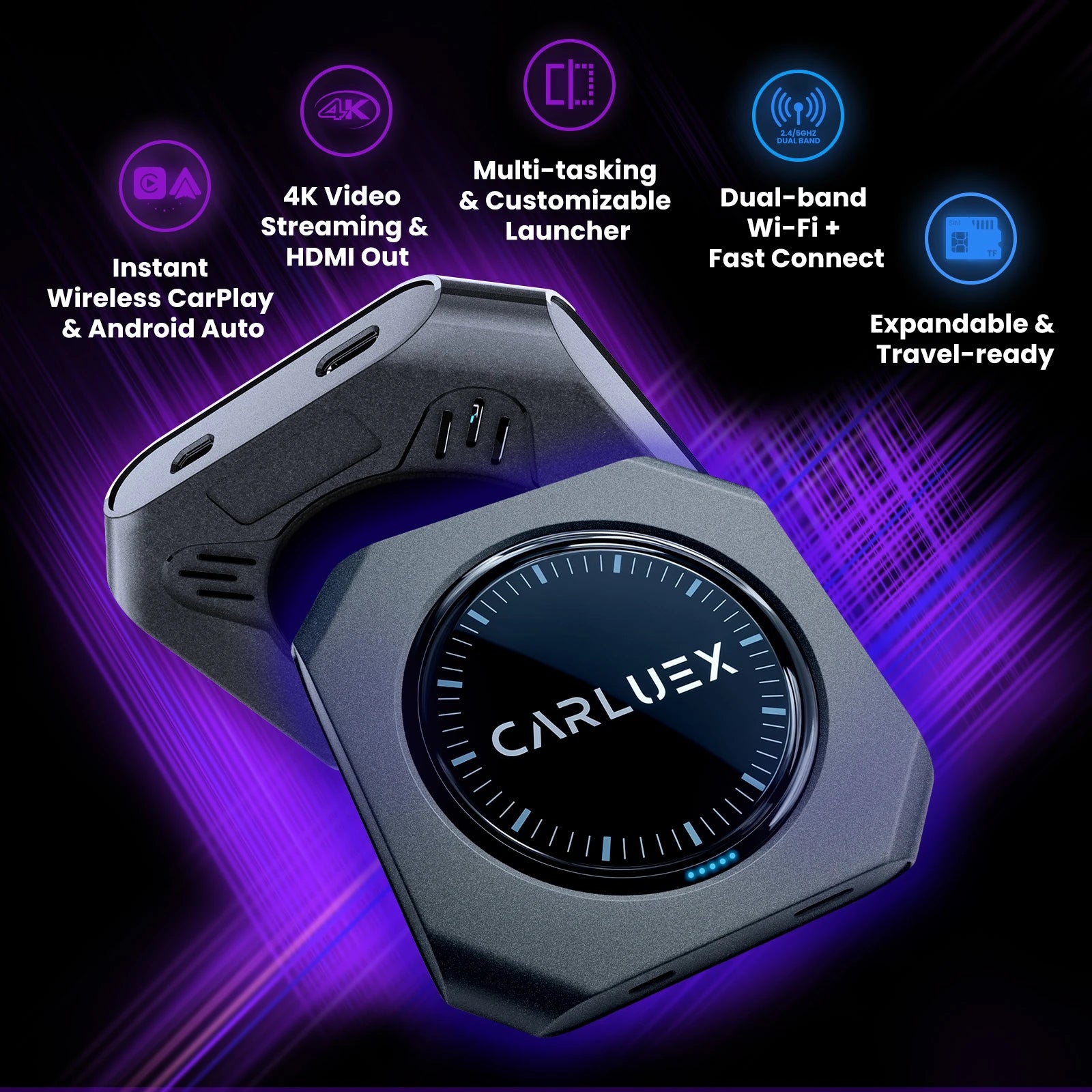 CARLUEX PRO+2.0 WIRELESS CARPLAY ADAPTER
