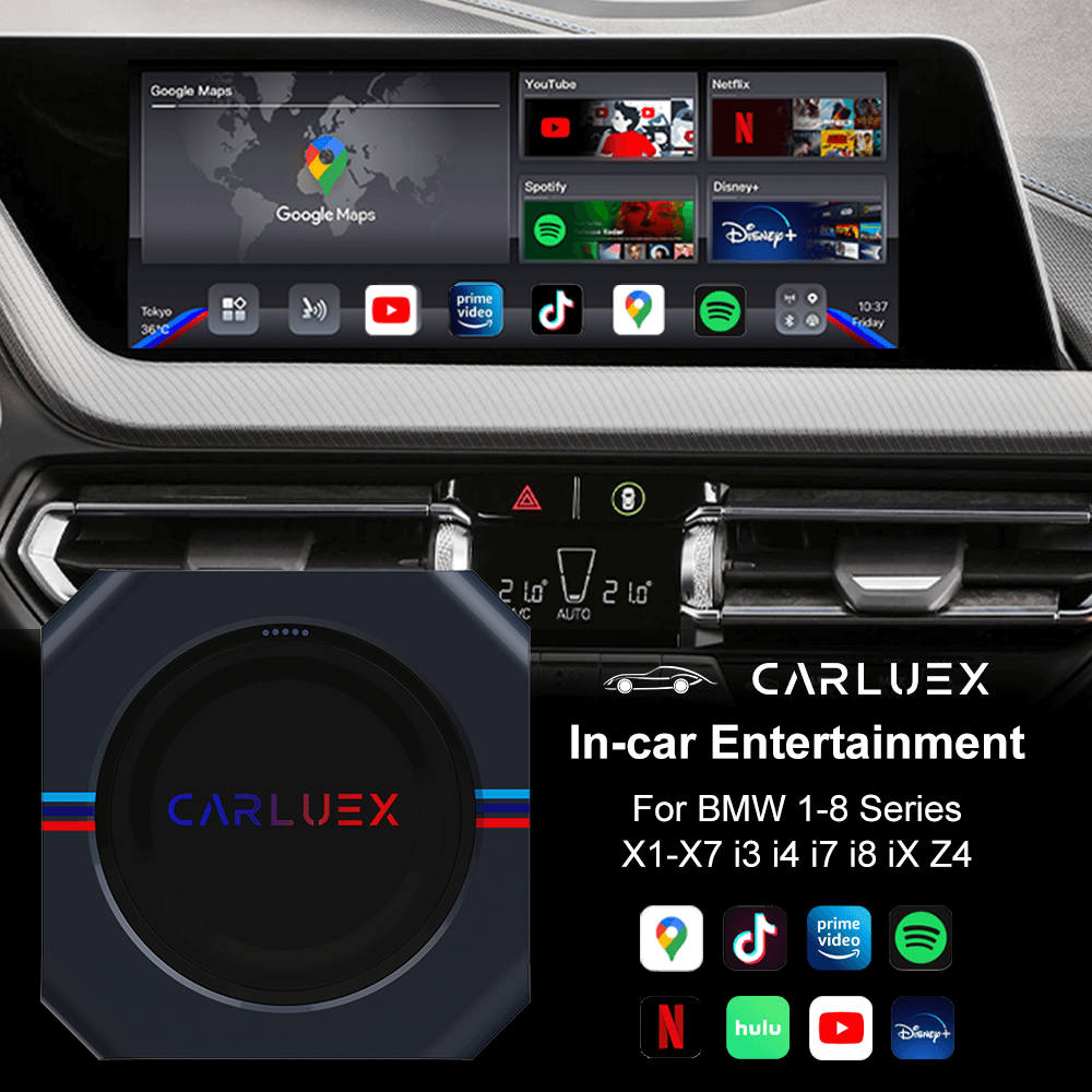 Wireless CarPlay adapter shown as a general hardware example, not as proof of 2027 GM compatibility
