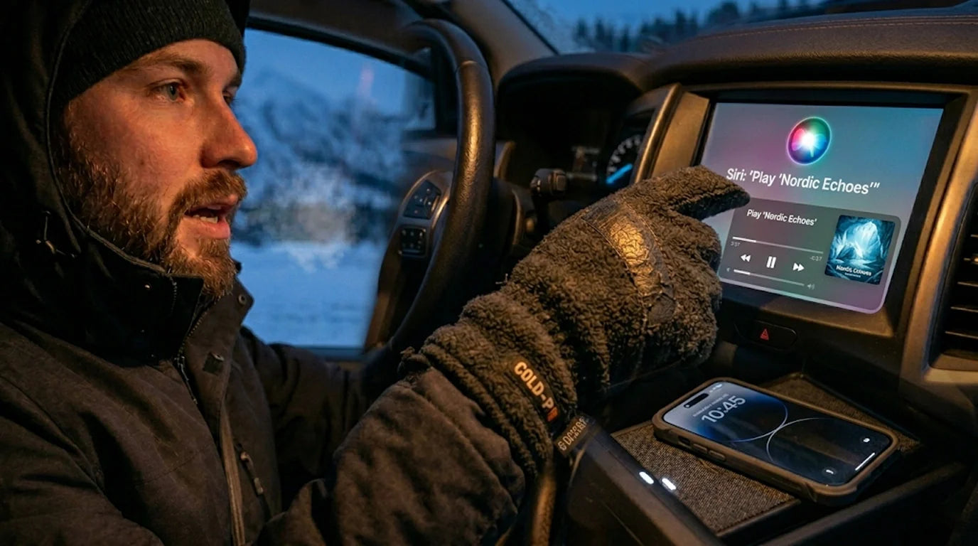 La guida definitiva agli adattatori CarPlay wireless per i viaggi on the road alla ricerca dell'Aurora Boreale in condizioni di freddo estremo.