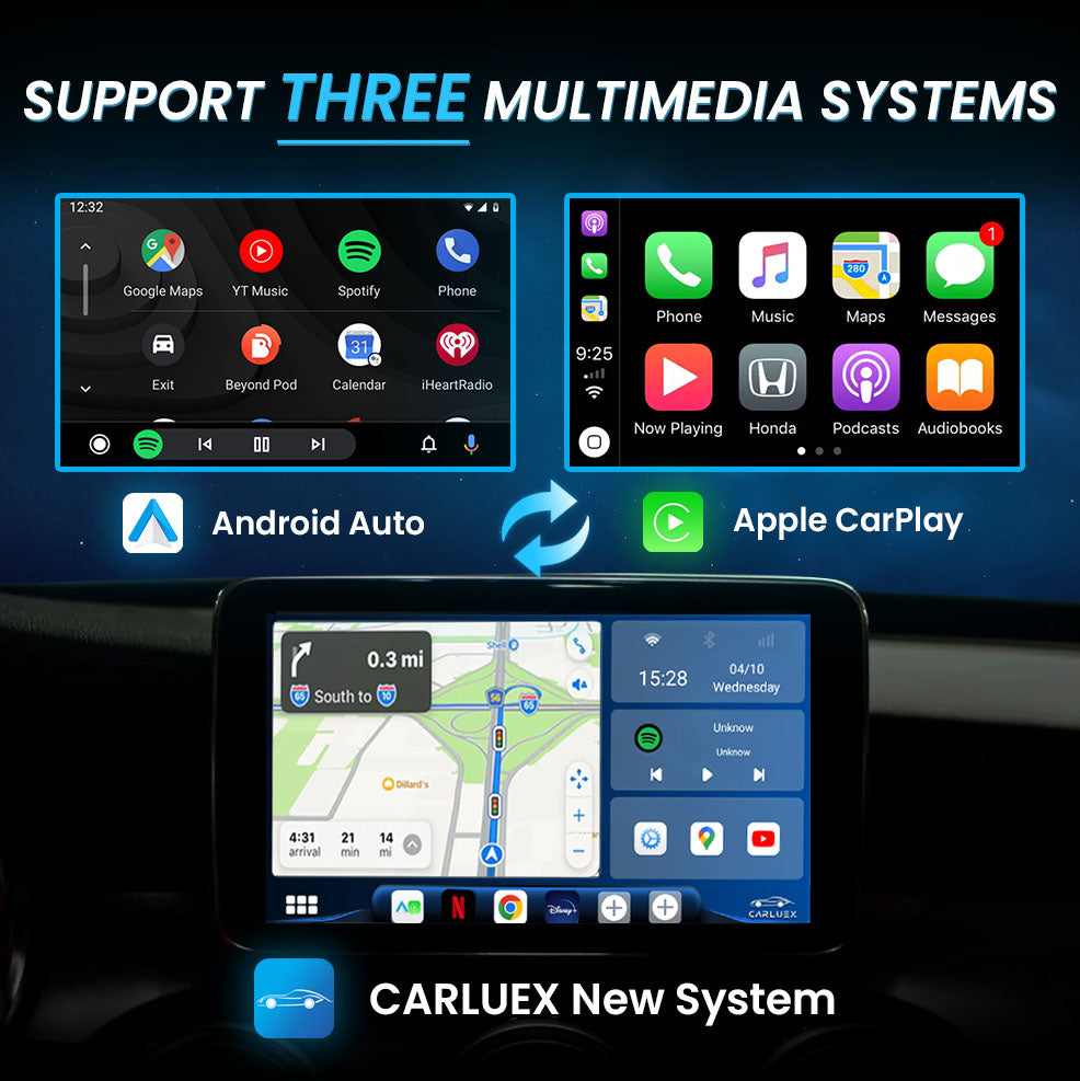 CARLUEX PRO+ Wireless CarPlay/Android Auto Adapter