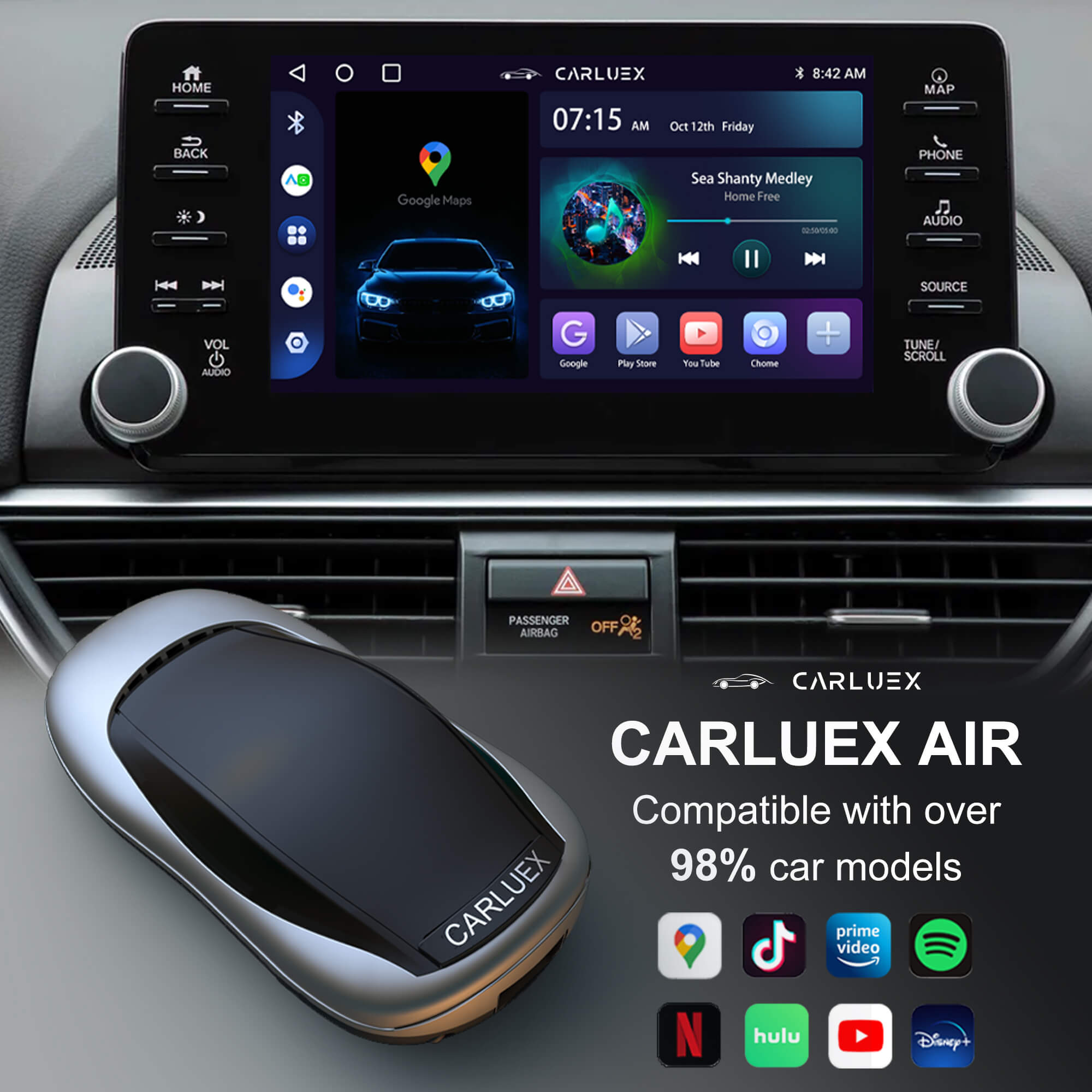 CARLUEX AIR adapter providing seamless wireless connectivity