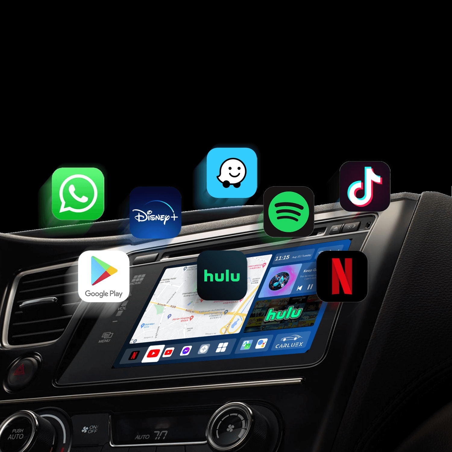 CARLUEX PRO PLUS ADVANCE ANDROID 13.0 SYSTEM | Wireless CarPlay & Android Auto Adapter Car Box