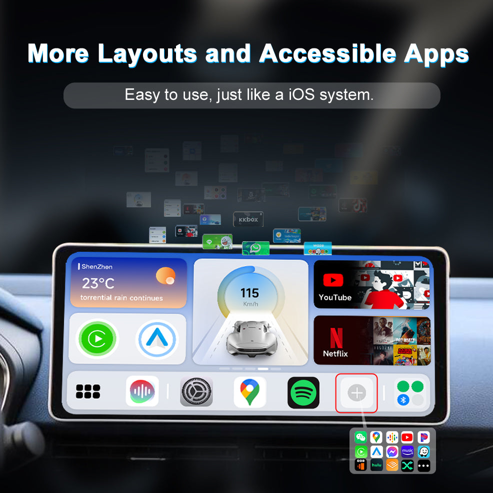 CARLUEX PRO Wireless CarPlay/Android Auto Adapter CarLuex Android Auto, Apple CarPlay, CarPlay, CarPlay Adapter