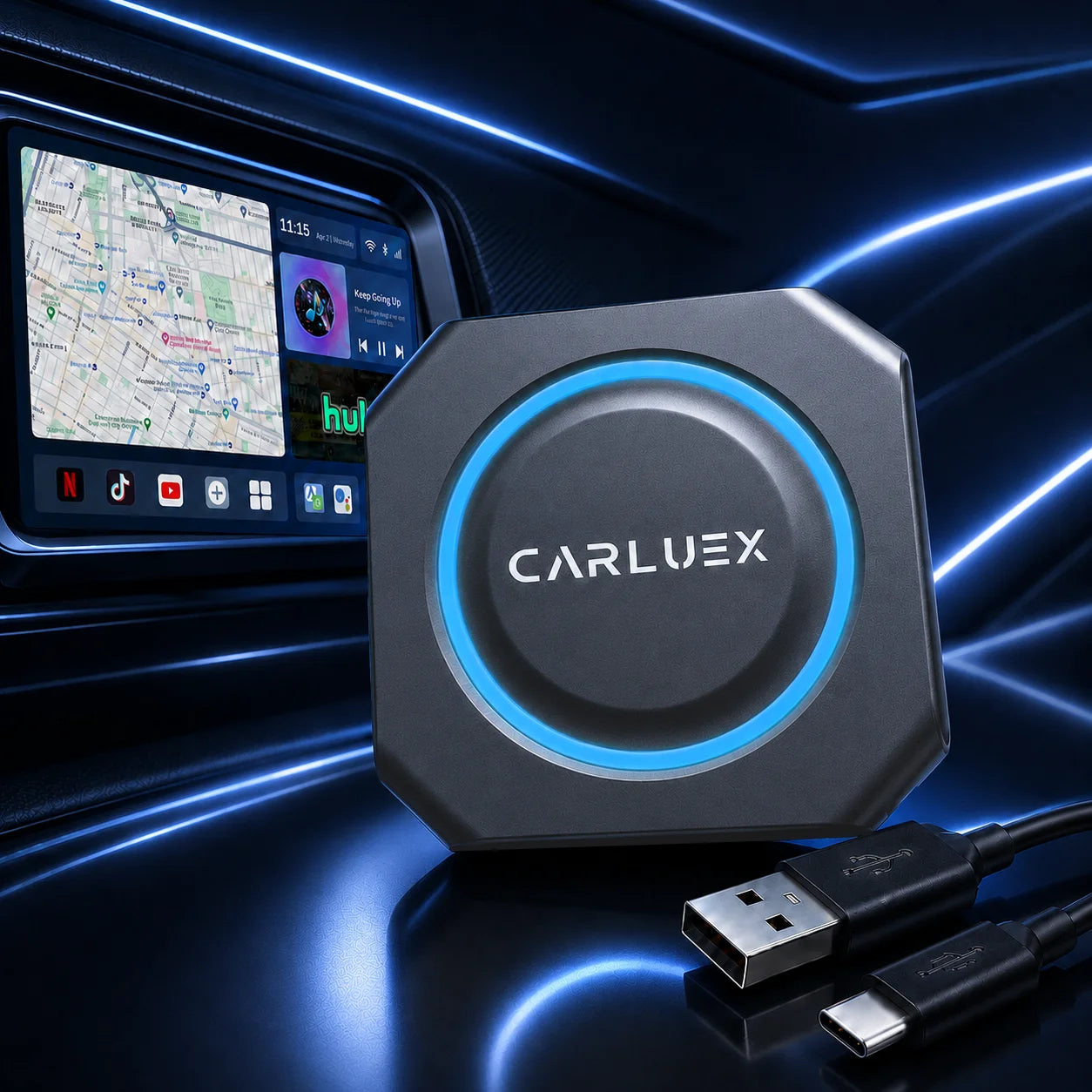 CARLUEX PRO+ Wireless CarPlay/Android Auto Adapter