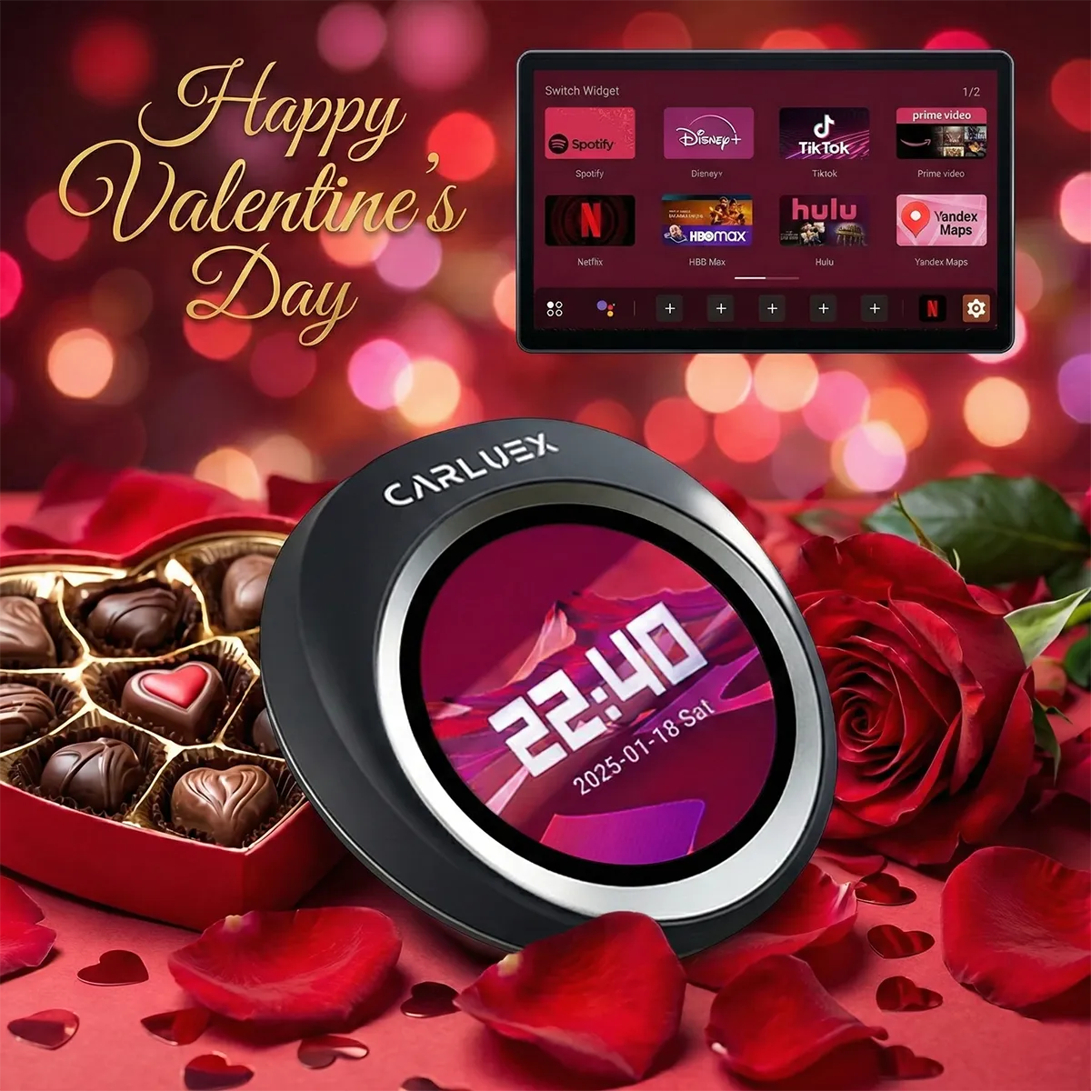 CARLUEX VISION Wireless CarPlay Adapter with Screen Control