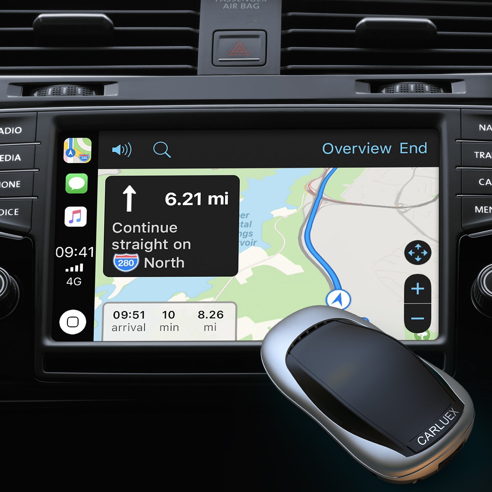 CARLUEX-AIR-Navigation| Wireless CarPlay & Android Auto Adapter Car Box